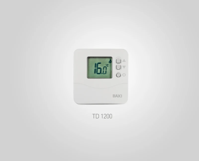 Termostato ambiente cableado BAXI TD 1200 con lectura digital de temperatura — reparacioncalderas.madrid