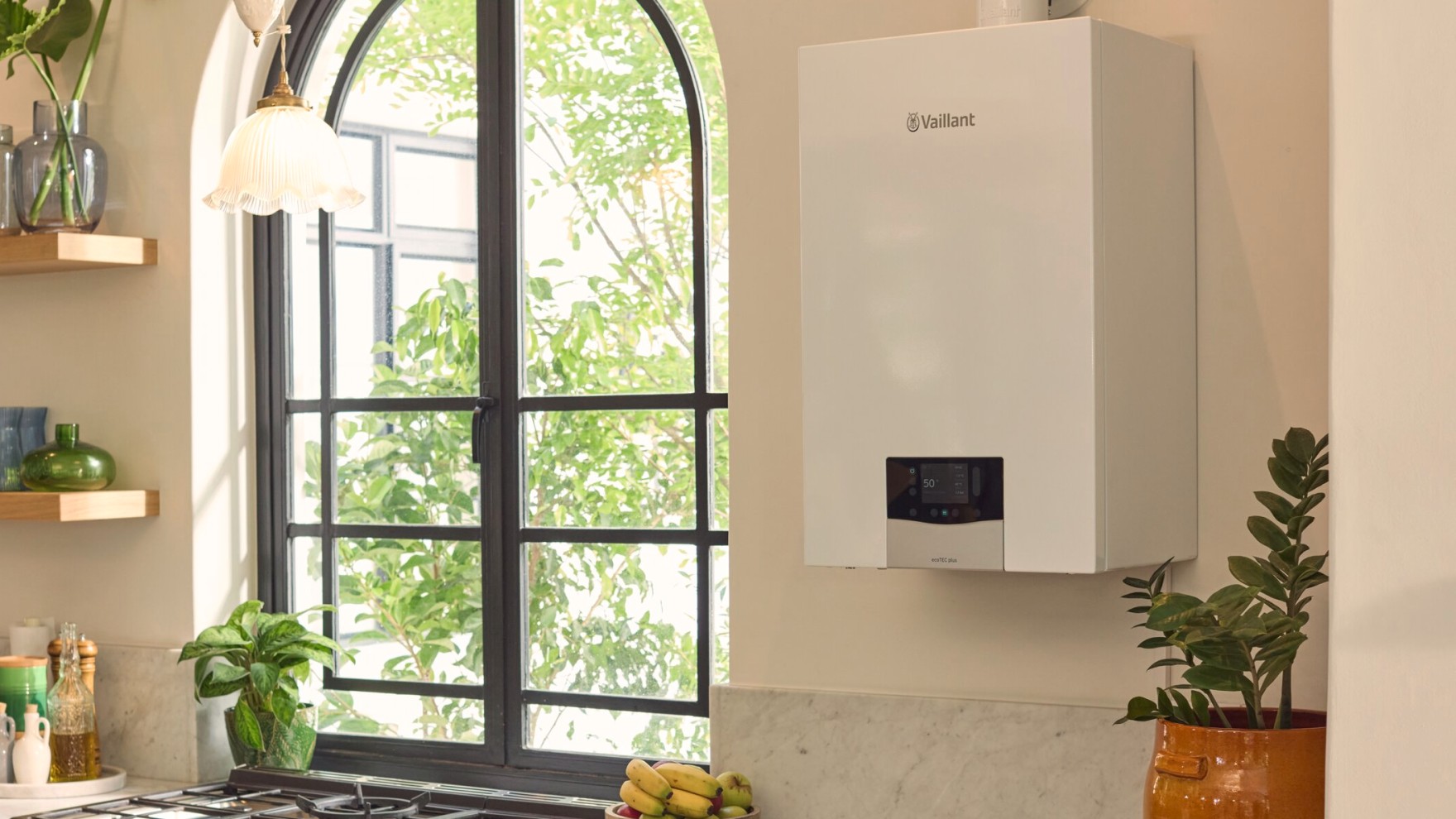 Caldera Vaillant ecoTEC plus instalada en una cocina
