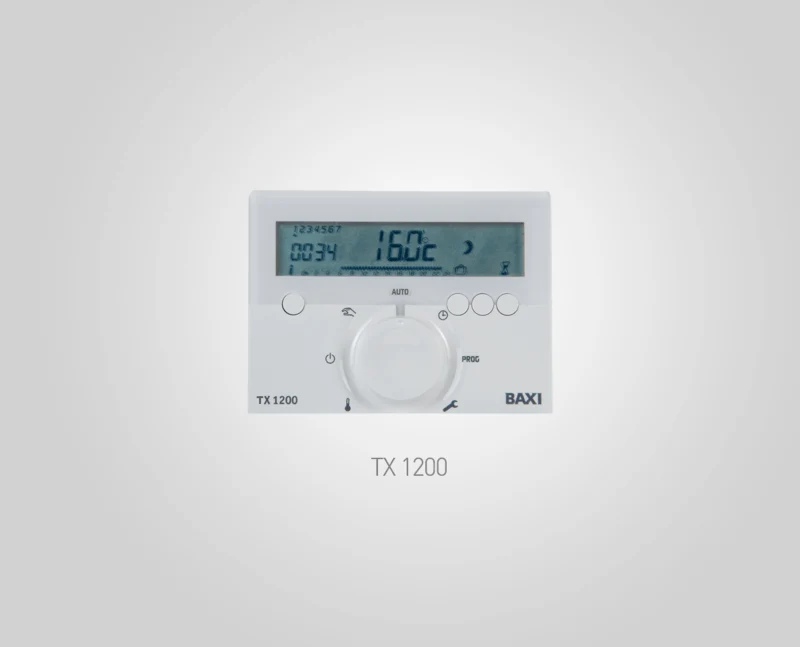Termostato programable BAXI TX 1200 con rueda de selección y pantalla digital — reparacioncalderas.madrid