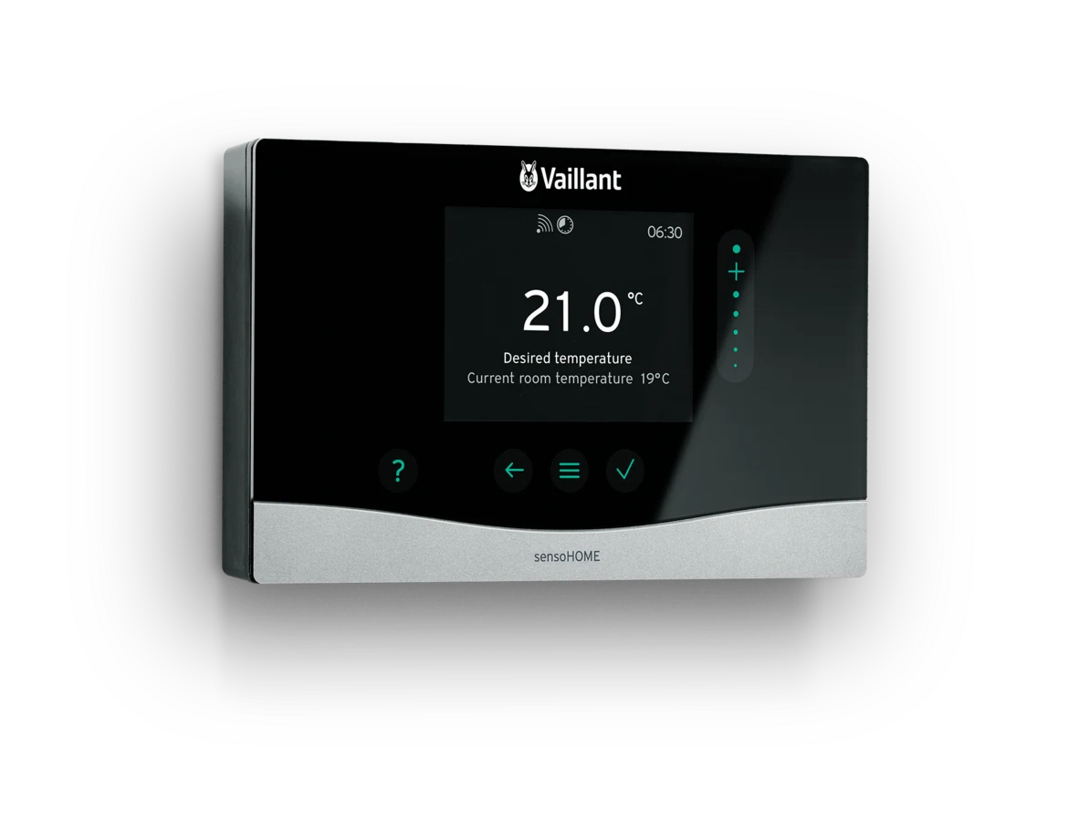 Control de ambiente Vaillant sensoHOME con pantalla digital — reparacioncalderas.madrid