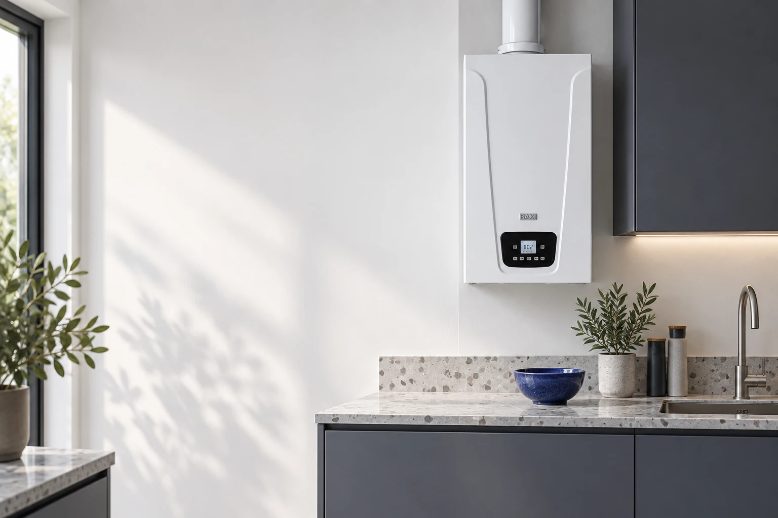 Ambiente ilustrativo de cocina creado a partir de la referencia BAXI Platinum Compact ECO — reparacioncalderas.madrid
