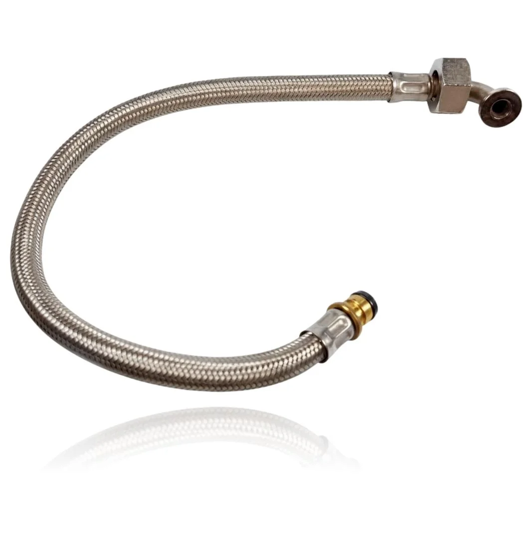 Latiguillo flexible trenzado con sus conexiones hidráulicas