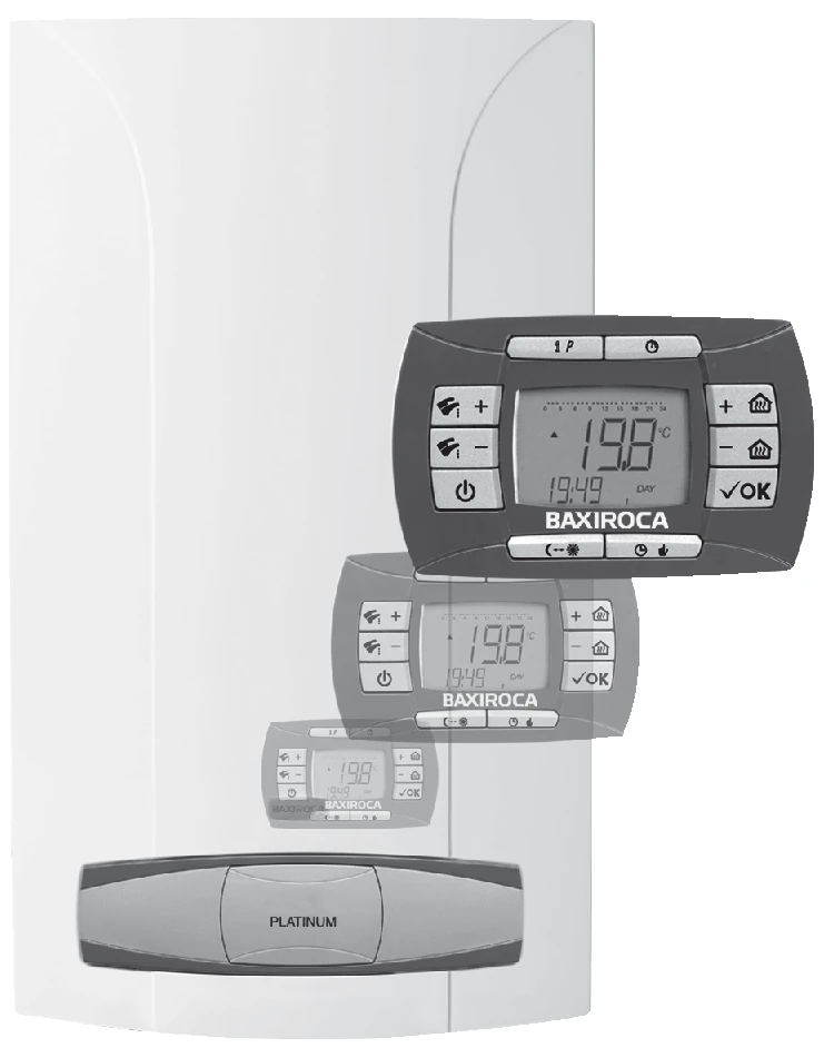 Platinum y mando de control: composición del manual — 24/24 F, 28/28 F, 33/33 F, 24 AF y 28 AF